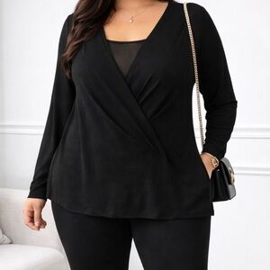 Emma G vintage blouse party career workwear metallic specks holiday office